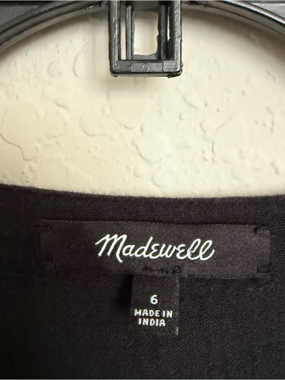 Madewell Black Cotton Gauzy Tiered Midi Dress Size 6 Boho Button Front Resort - Picture 5 of 6